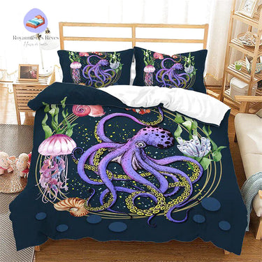 Housse de Couette Océan Pieuvre